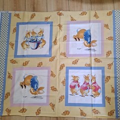Beatrix Potter Peter Rabbit Frederick Warne Cotton Fabric Quilt Panel 35″ X 45″