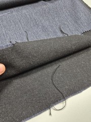 Atlas International Textiles Blue Wool Cotton Suit Fabric 3 3/8 Yd Italy Jacket