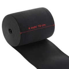 EBOOT 1 Pcs Elastic Spool (4 Inch X 5 Yard,Black) 4 x 5 Yard, Black