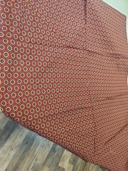 1.50 Yards 100% Quilting Cotton Maroon Blue Tan Circles vintage look