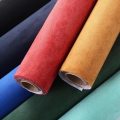 Self Adhesive Faux Suede Fabric Wrap Film Sticker Car Interior Craft Black Color