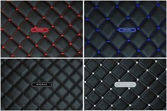 Dot Quilted Vinyl Grain Faux Leather Car Upholstery Fabric | 2″-5cm Stitched