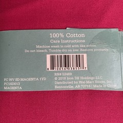 Solid Hot Pink Magenta Waverly Inspirations 100% Cotton 1 Yard 44×36