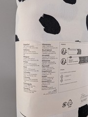 Ikea Sandlusern Pre-cut Fabric White Black Spots Polkadot 59×118″ Cotton New