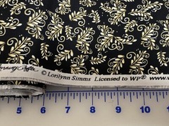 Morning Coffee Black & Antique cotton Fabric per yd sew / quilting Wilmington