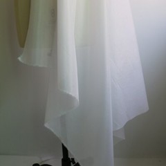 1Yard*140cm Natural silk/cotton fabric pure white silk material for dress lining