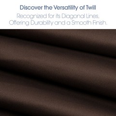Brown Poly Cotton Twill Fabric – 60″ Wide – Sold by the Yard & Bolt