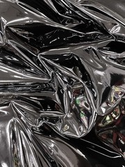 54″ Wide Upholstery Chrome Mirror Reflective Vinyl Fabric By The Yard