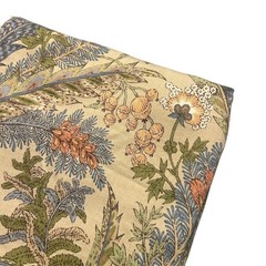 House N Home Fabrics Vintage Fabric Panel 50×50 Beige Botanical 1978 Floral Fern