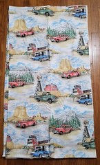 Vintage Lot 6.5 Yards Chevy Sewing Fabric Casual Button-Front Shirt Pattern 6308