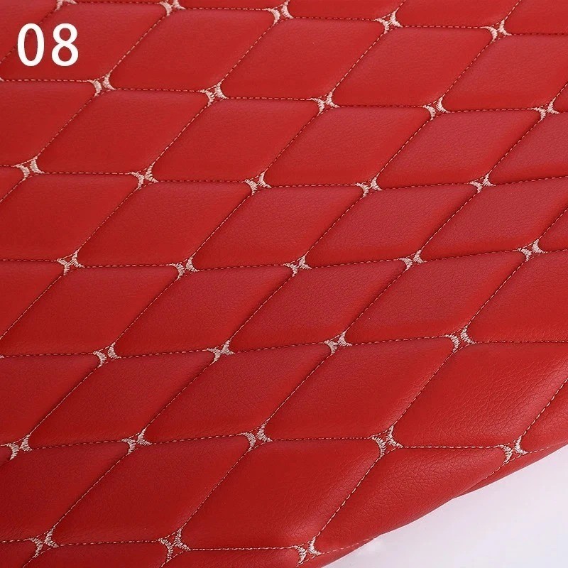 100x158cm Faux Leather Quilted PVC Fabric Car Interior Upholstery Mat