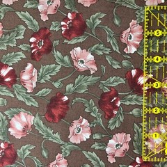 Floral Fabric 8-Pack Variety Pack Earth Tones Brown Cream Tan 100% Cotton