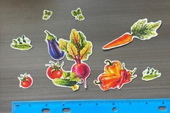 Mixed Vegetables Iron on Fabric Appliques Pre-Cut