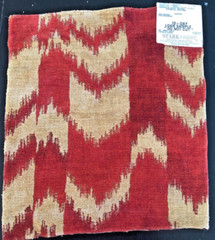 GREY WATKINS Bozeman in Paprika 12 3/8 x 14″ Chenille Chevron Fabric Sample