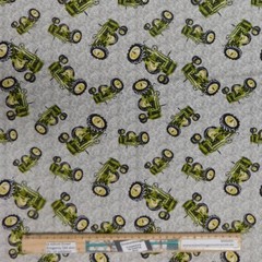 Patchwork Quilting Sewing Fabric Farm Tractors John Deere 50x55cm FQ