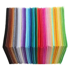 Soft Felt Fabric Sheet Assorted Color Patchwork Sewing DIY Craft Squares Nonwove