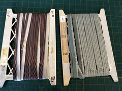 2 Twisted Pillow Trim: Red/White and Blue/White 3/8″ X 1/8″Lip,