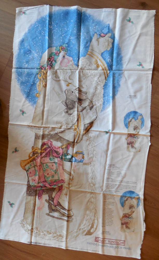 NEW Daisy Kingdom Cut & Sew Fabric Panel “Father Christmas” Door Panel 60×35