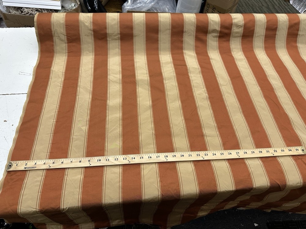Striped TAFFETA Silk . 100% silk. 54 Inch Wide Sold By the yard.