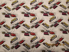 NASCAR RACING 100% COTTON NEW WHITE BACKGROUND 1 YARD by CAMELOT FABRICS NEW