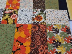 33 Sandy Gervais Moda Pumpkins Gone Wild Fat Quarters + 2 Panels OOP