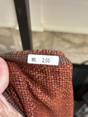 Unlabeled fabric bolt – wool cashmere silk rust & brown weave – 5 ft x 7.5 ft