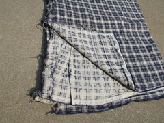Gray Dark Blue White Plaid Flannel Sewing Fabric 42″ Wide x 108″ Long 3 Yards