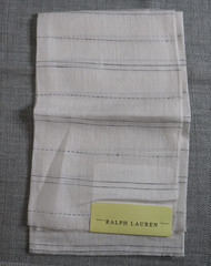 6 Ralph Lauren Fabric Remnants 24″x26″ Mostly Sheers Stripes Whites, Creams