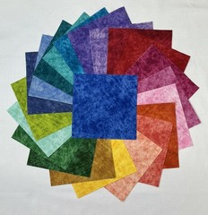 Paint Tonal ~ 44 5″ Squares ~ Bright, Rainbow, Quilt Blender Colorful Fabric