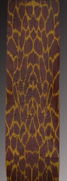 11 Yard HAND MADE UZBEK Natural SILK IKAT ADRAS FABRIC #6744*