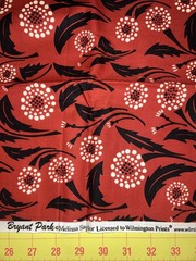 Bryant Park Dottie Floral Red For Wilmington Prints Cotton Fabric, 1 Yd x 44”