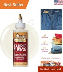 4 oz Permanent Fabric Adhesive – Quick Drying, Machine Washable, No-Sew Solution