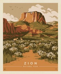 Yellowstone Quilt Panel Legends of National Parks Digitally Printed 36×43