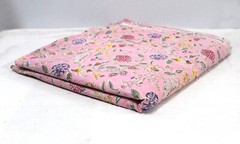 2.5 Yard Indian Pink Multi Floral Printed Cotton Fabric Dressmaking Fabric US
