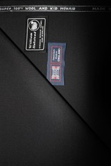 60% KID MOHAIR & 40% WOOL BLACK SUITING FABRIC BY William Halstead = See Below