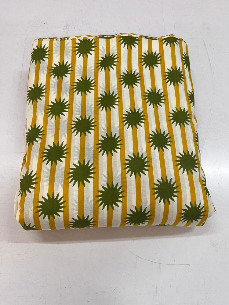 25 Yard Hand Block Print Handmade Cotton Indian Natural Sanganeri Printed Fabric