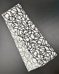 100% Cotton Black and White Prints Scrap Assortment Various Sizes