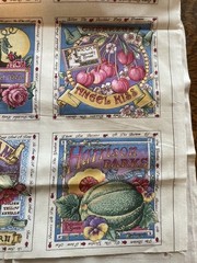 Vintage Secrets of the Garden Panel Fabric Blocks Joan Kessler USA 6 Squares