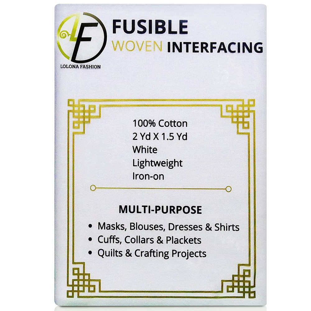 Fusible Interfacing for Sewing, Fleece, Iron on interfacing White