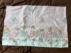 Vintage Daisy Kingdom Ballerina Babies Border Standard Pillowcase Cotton Glitter
