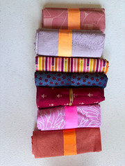 Lot of 6 Multicolor Mixed Pattern Fat Quarters cotton fabric