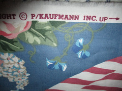 5 3/4 Yards Vtg 1990’s Chintz Floral Bows Ribbons P/Kaufmann Fabric Upholstery