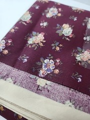 45″ X 4.75yds Burgundy Small Floral Smooth Cotton Sewing Craft Quilting Fabric