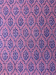Peter Dunham Block Linen JAALI – INDIGO ON RASPBERRY SKU: 111JAL04 3 Yards