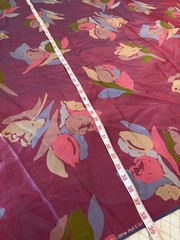 Authentic Hand-Woven Thai Silk Fabric – 88″ x 39″ Floral Print – 100% Pure Silk