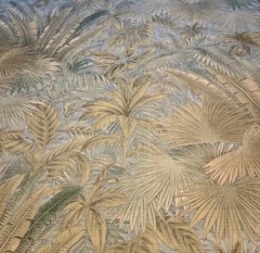 Tommy Bahama BAHAMIAN BREEZE Palms Outdoor Fabric 2 Yds X 55″ Blue Green READ