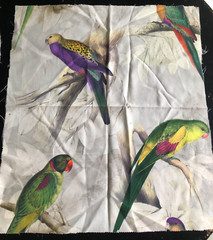MAGITEX Parrot 25 x 28 3/4″ Cotton Fabric Sample