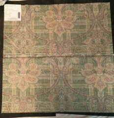 DURALEE Paisley on Plaid in Hunter 26 x 26″ Cotton Fabric Sample