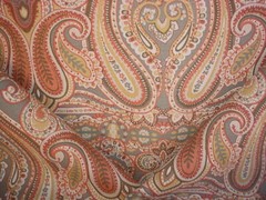 5-3/4Y Lee Jofa 2014124 Alsace Paisley Grey Mocha Linen Print Upholstery Fabric