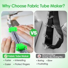 2 Pack Fabric Tube Maker for Roll Rugs, Sewing Makers Green